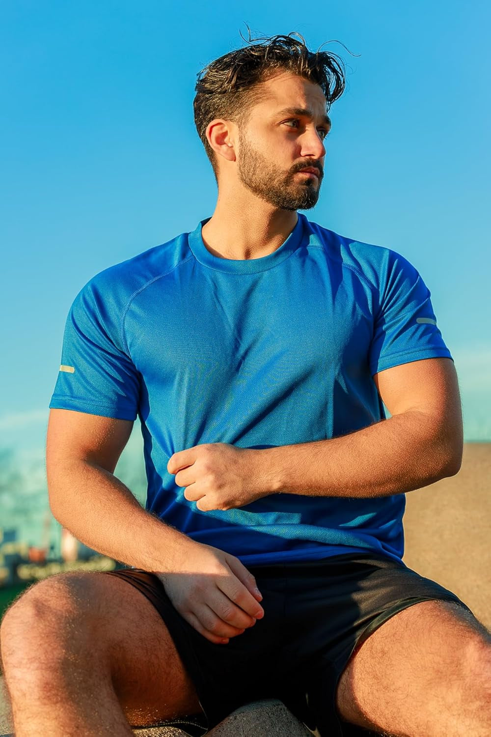Men's Quick-Dry Moisture-Wicking Short Sleeve Athletic T-Shirts - 1/3 Pack